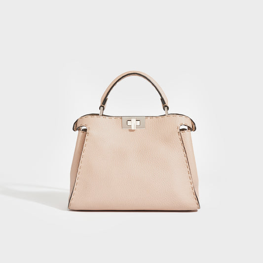 Peekaboo Selleria Leather Handbag in Nude Pink