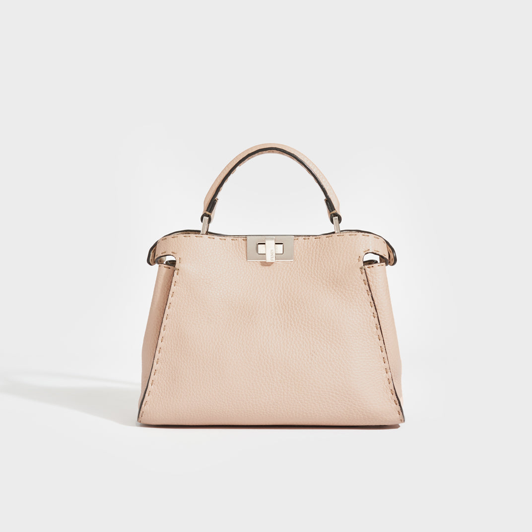 FENDI Peekaboo Selleria Handbag in Nude Pink COCOON