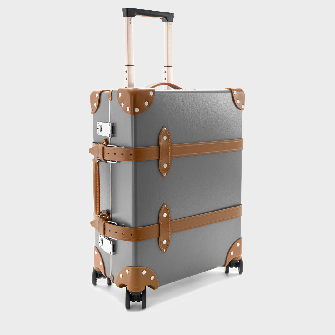 Centenary Carry-On Case in Grey with Caramel