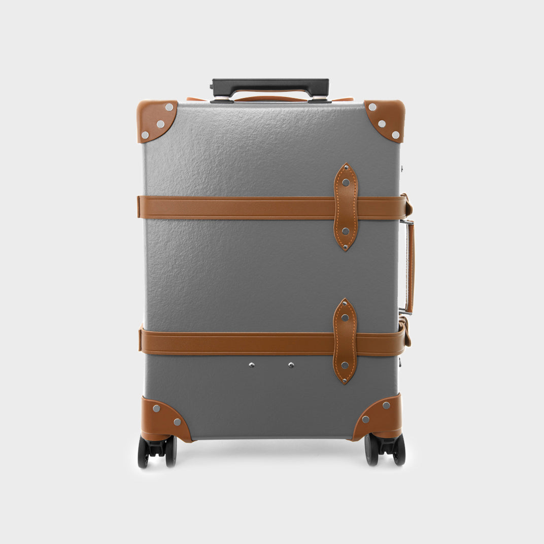 Centenary Carry-On Case in Grey with Caramel