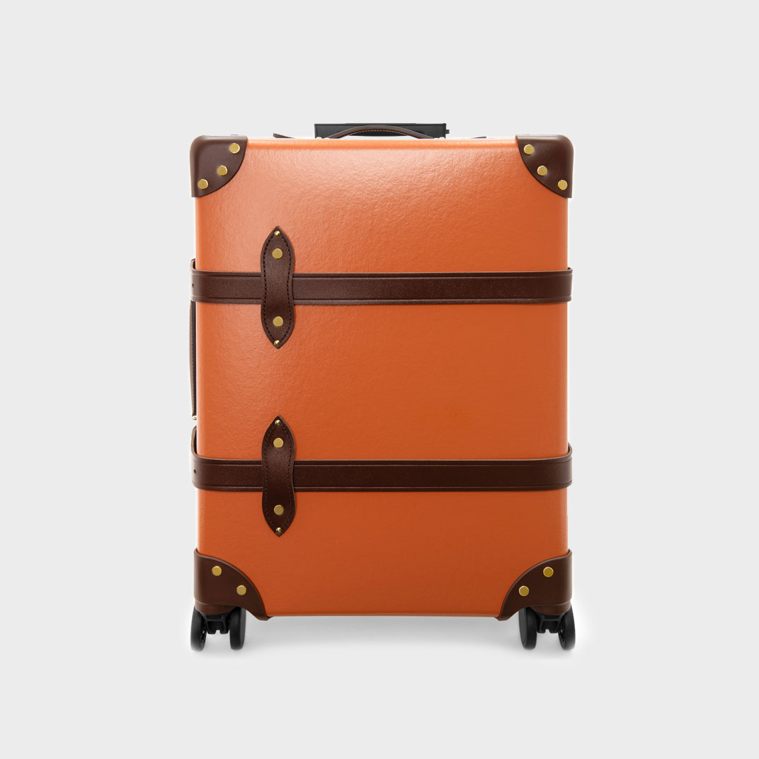 Centenary Carry-On Case in Orange with Brown