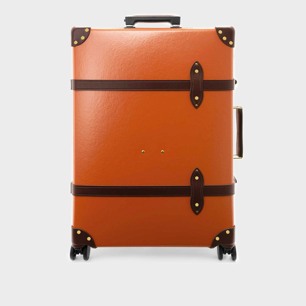 Centenary Large Check-In Case in Orange with Brown