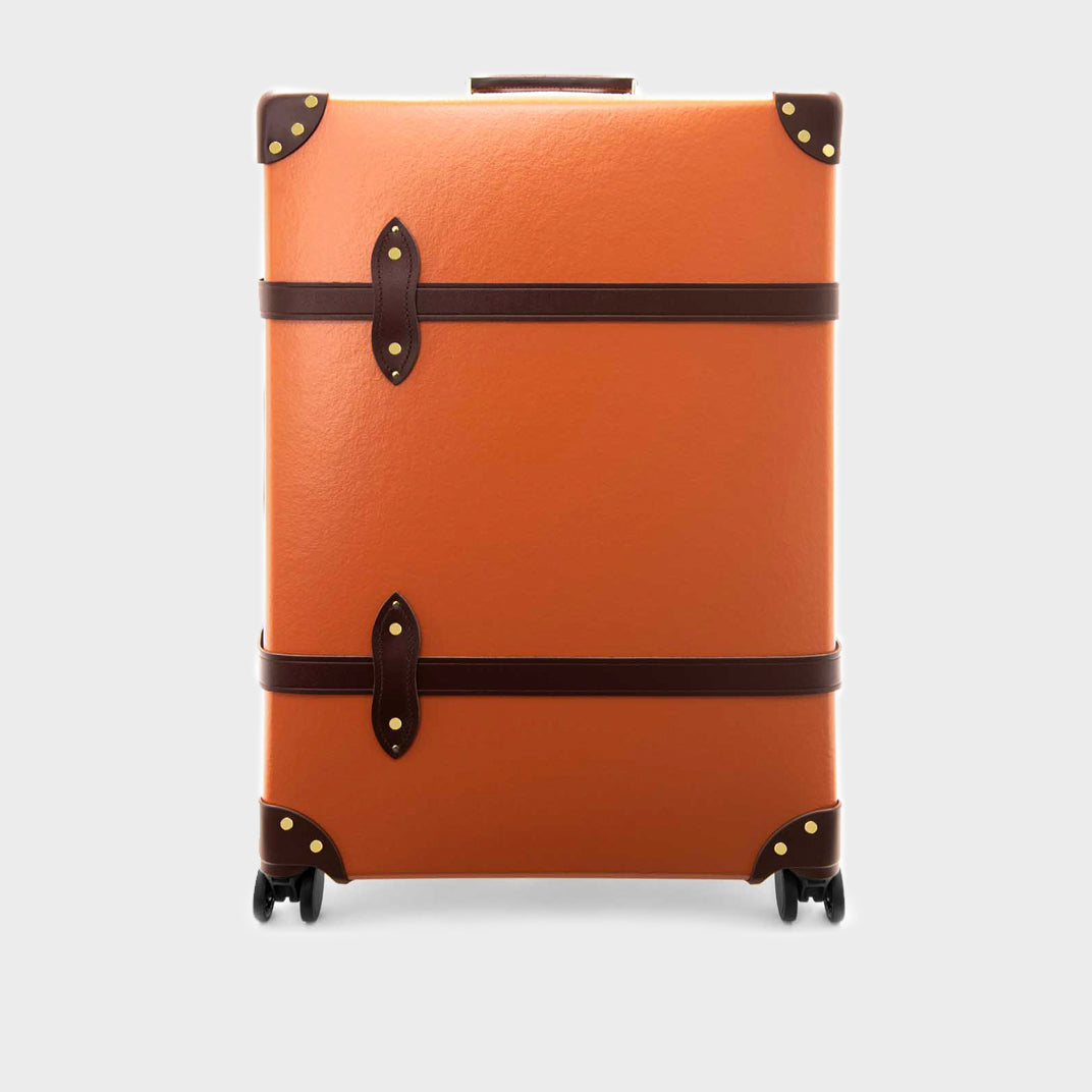 Centenary Large Check-In Case in Orange with Brown