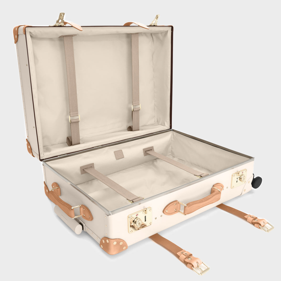 Safari Large Check-In Case in Ivory with Natural