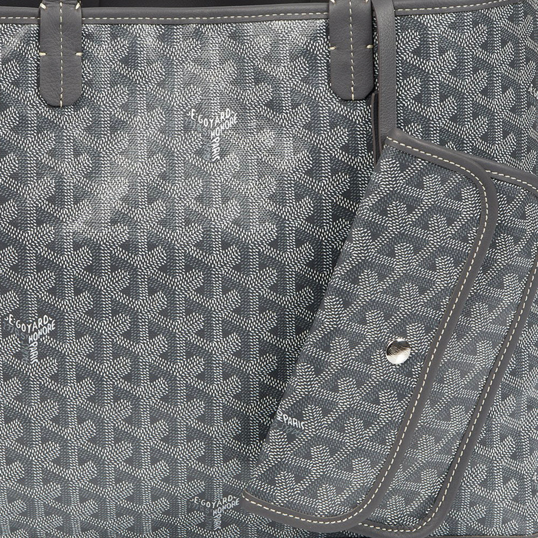 Embroidered Elephant Anjou PM Tote in Grey