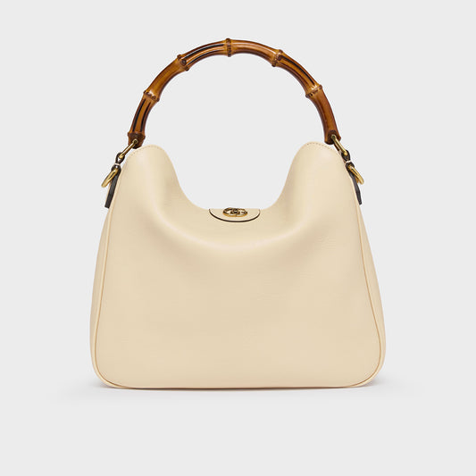 Diana Medium Shoulder Bag in Beige