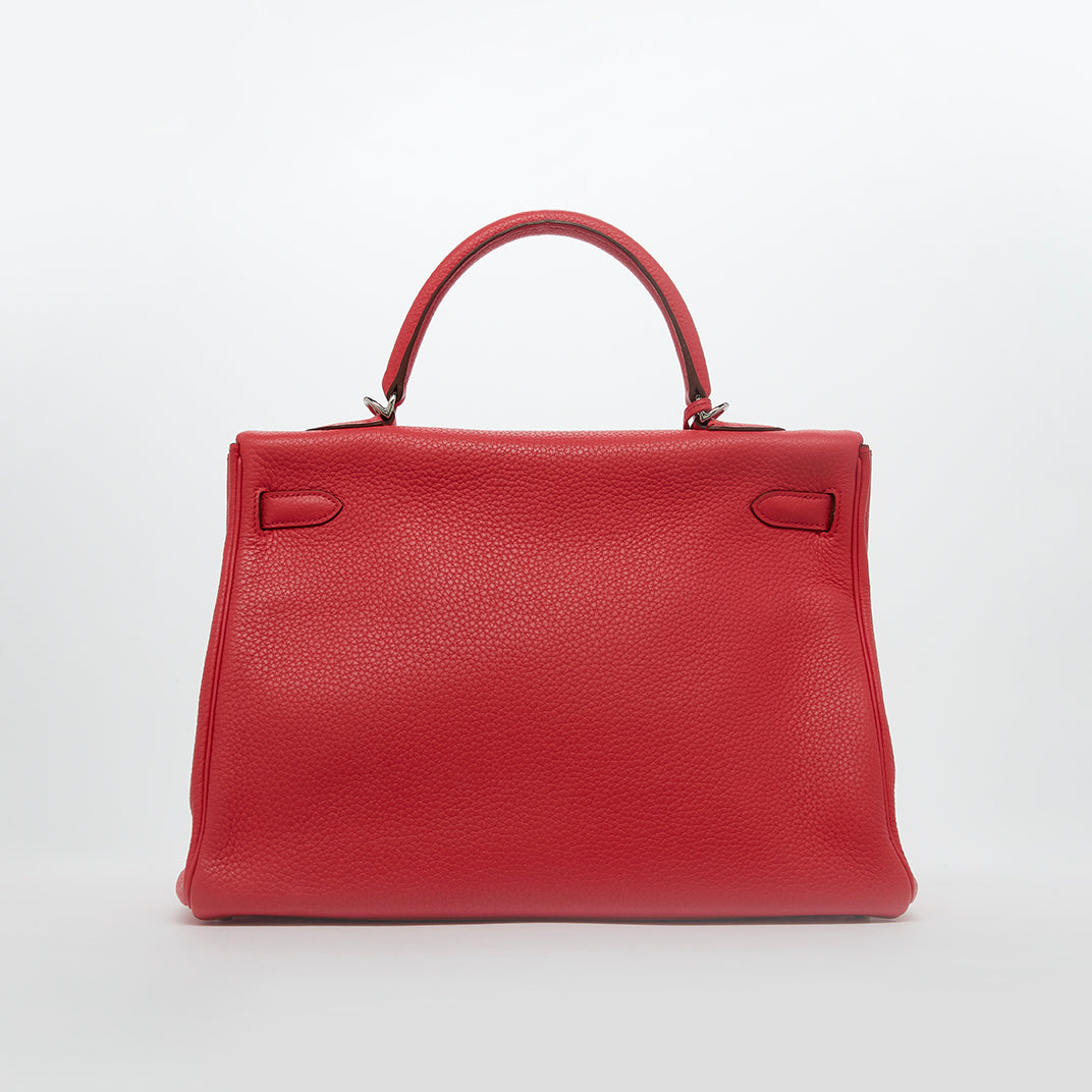 Kelly Retourne 35 in Red Togo Leather