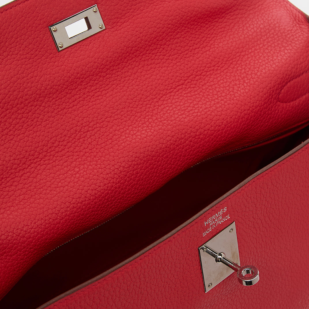 Kelly Retourne 35 in Red Togo Leather