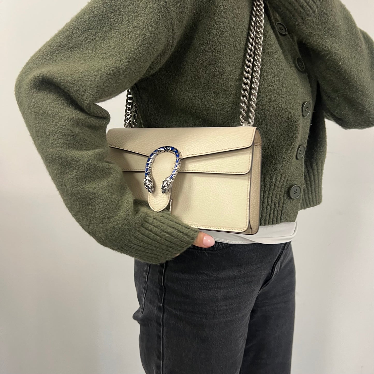 Dionysus Small Shoulder Bag in White [ReSale]