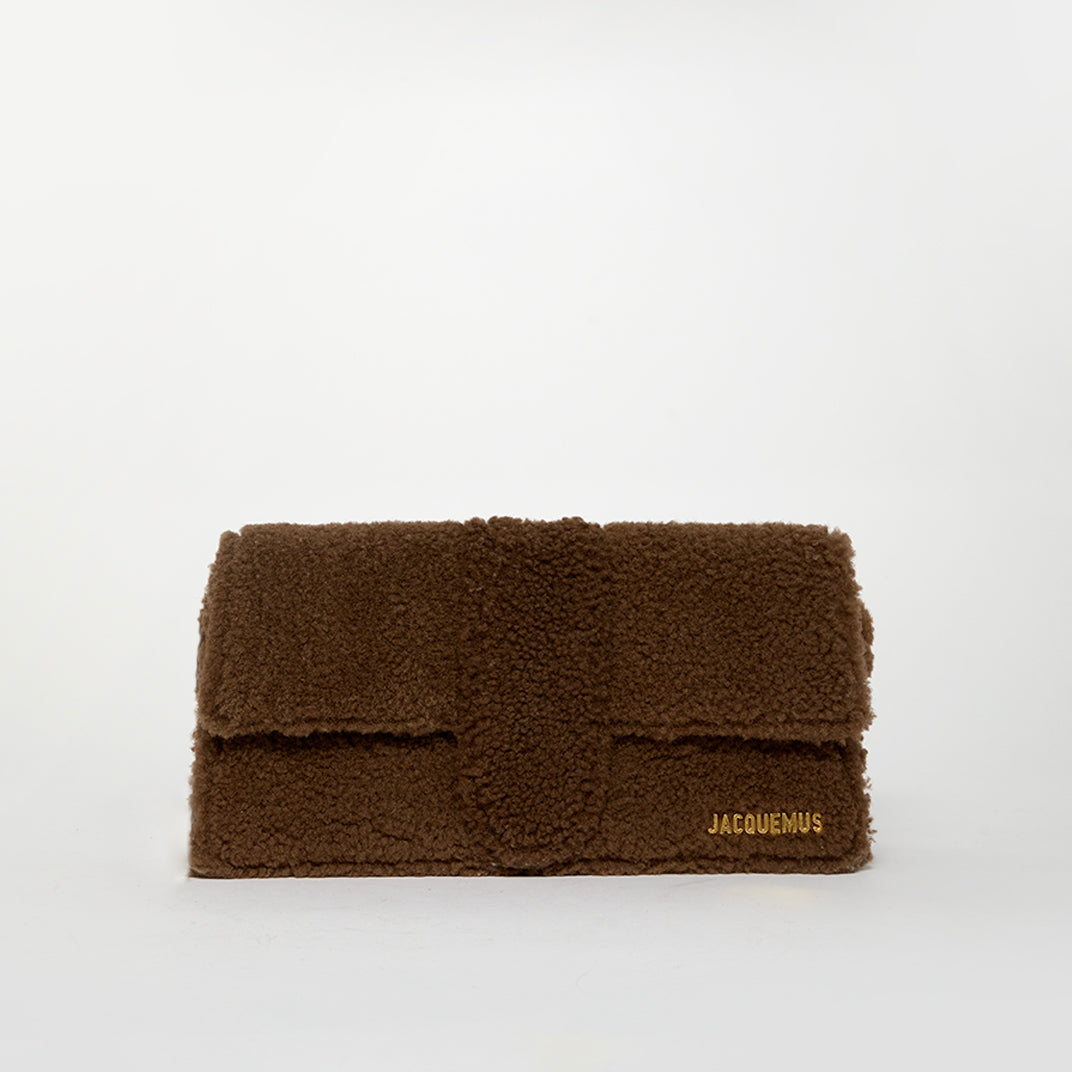 Le Bambidou Shearling Shoulder Bag in Brown