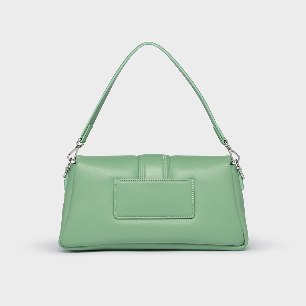 Le Bambinou Padded Leather Shoulder Bag in Mint