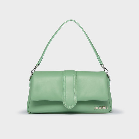 Le Bambinou Padded Leather Shoulder Bag in Mint