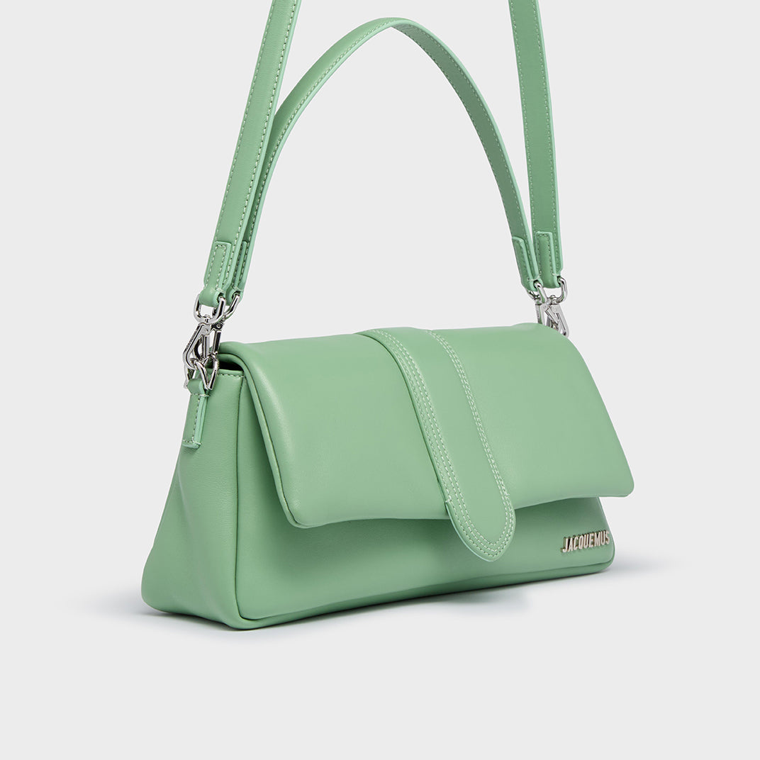 Le Bambinou Padded Leather Shoulder Bag in Mint