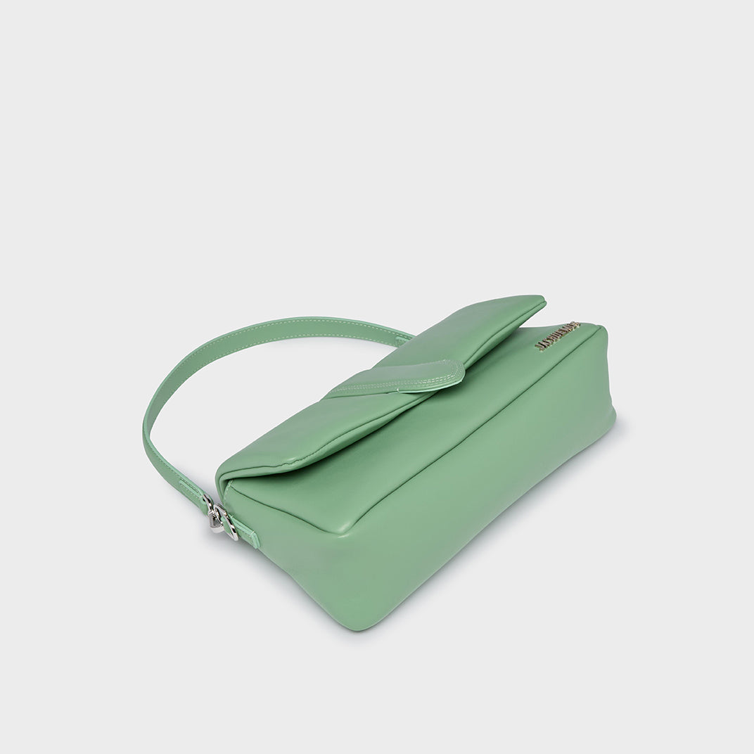 Le Bambinou Padded Leather Shoulder Bag in Mint