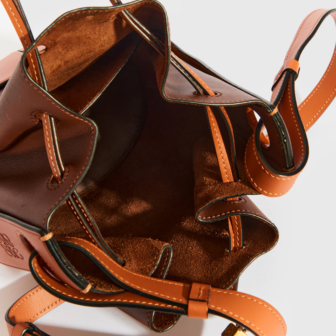 Medium Balloon Bucket Bag in Brown