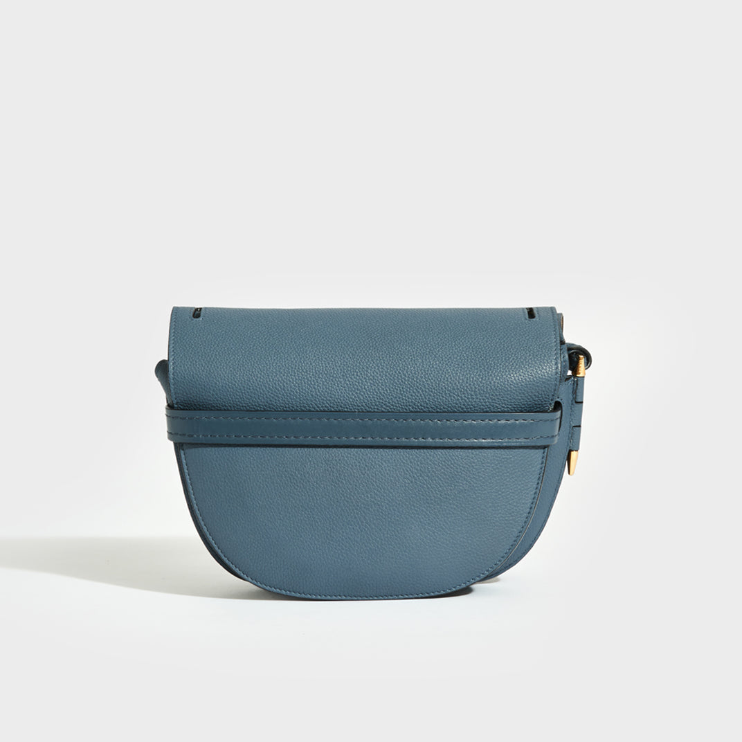 Gate Small Crossbody in Onyx Blue Leather