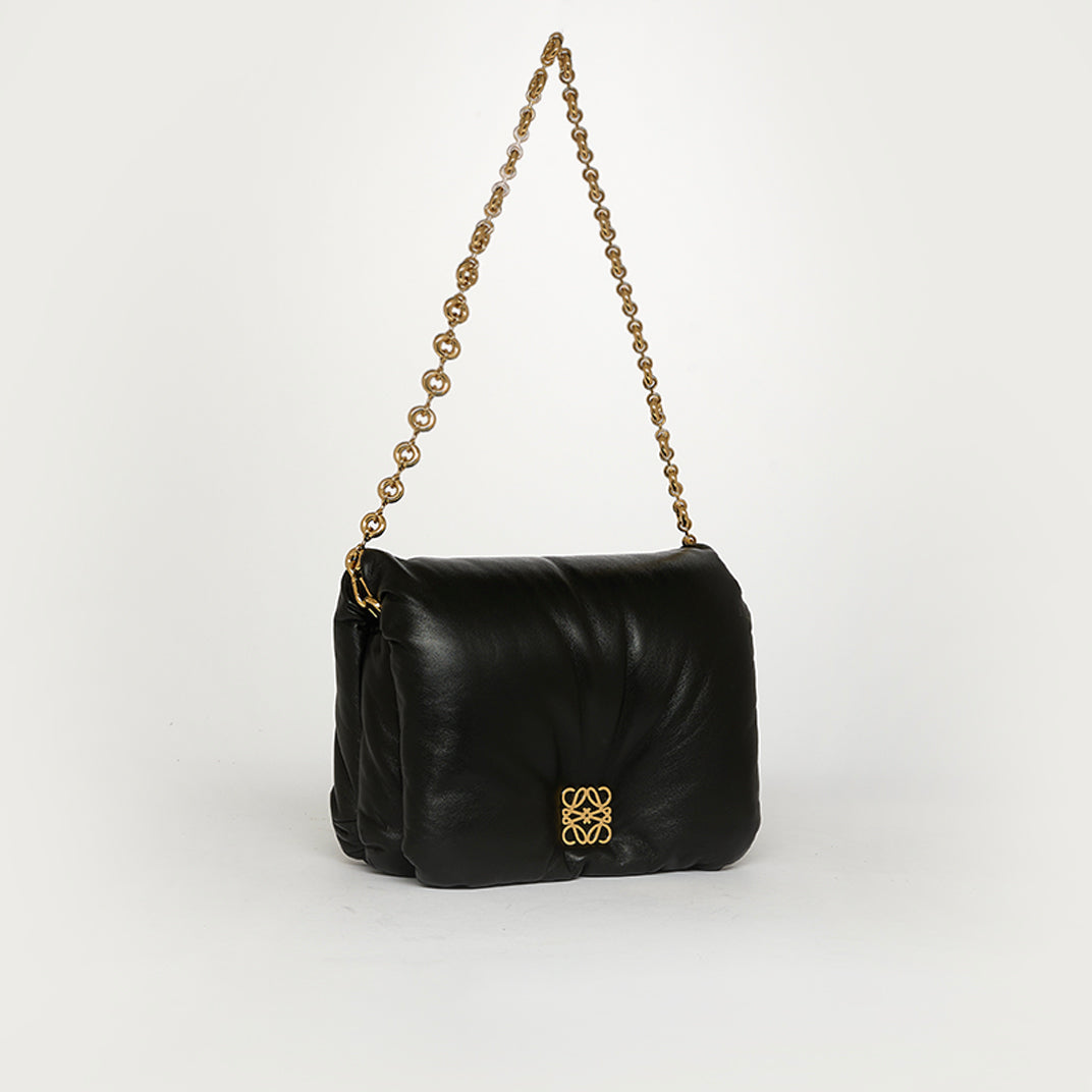 Small Puffer Goya Bag in Black