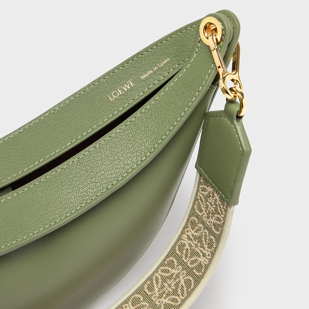 Small Luna Shoulder Bag in Green Leather