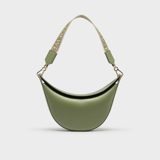 Luna Small Leather Shoulder Bag in Green