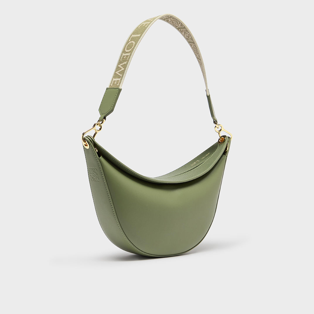 Luna Small Leather Shoulder Bag in Green