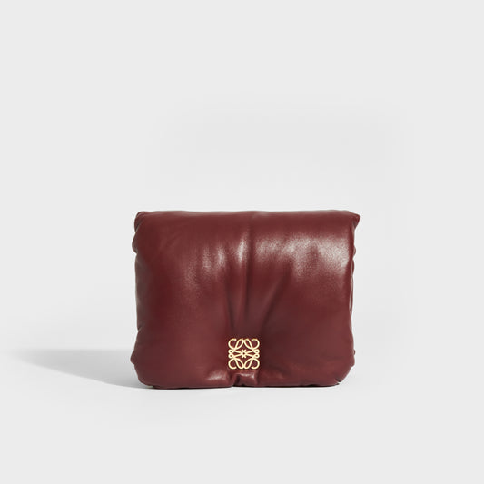 Small Puffer Goya Bag in Burgundy