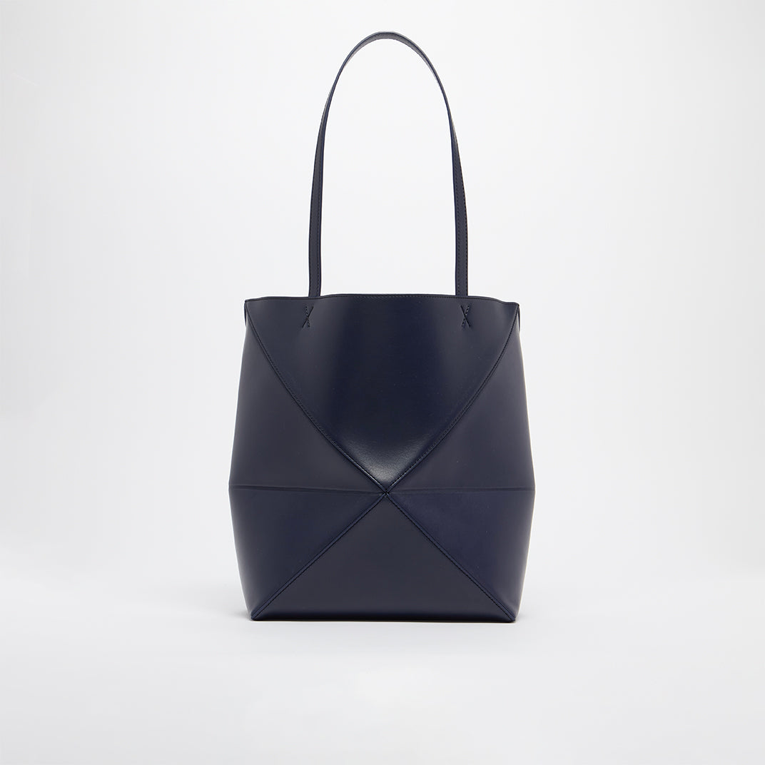 Puzzle Fold Tote in Abyss Blue