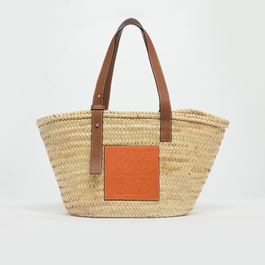 Medium Basket Bag in Tan and Orange [ReSale]