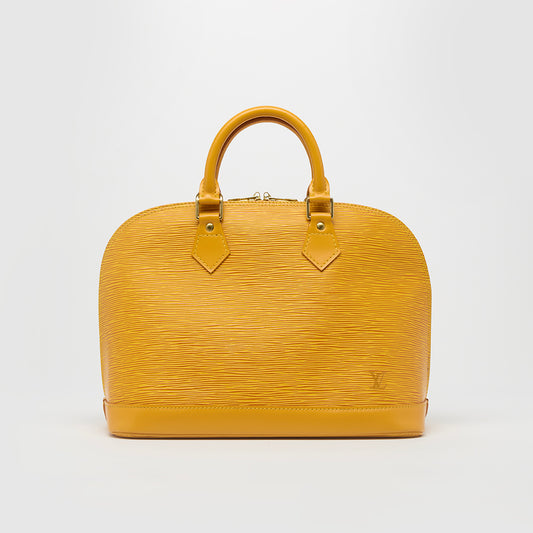Alma MM Bag in Yellow Epi Leather
