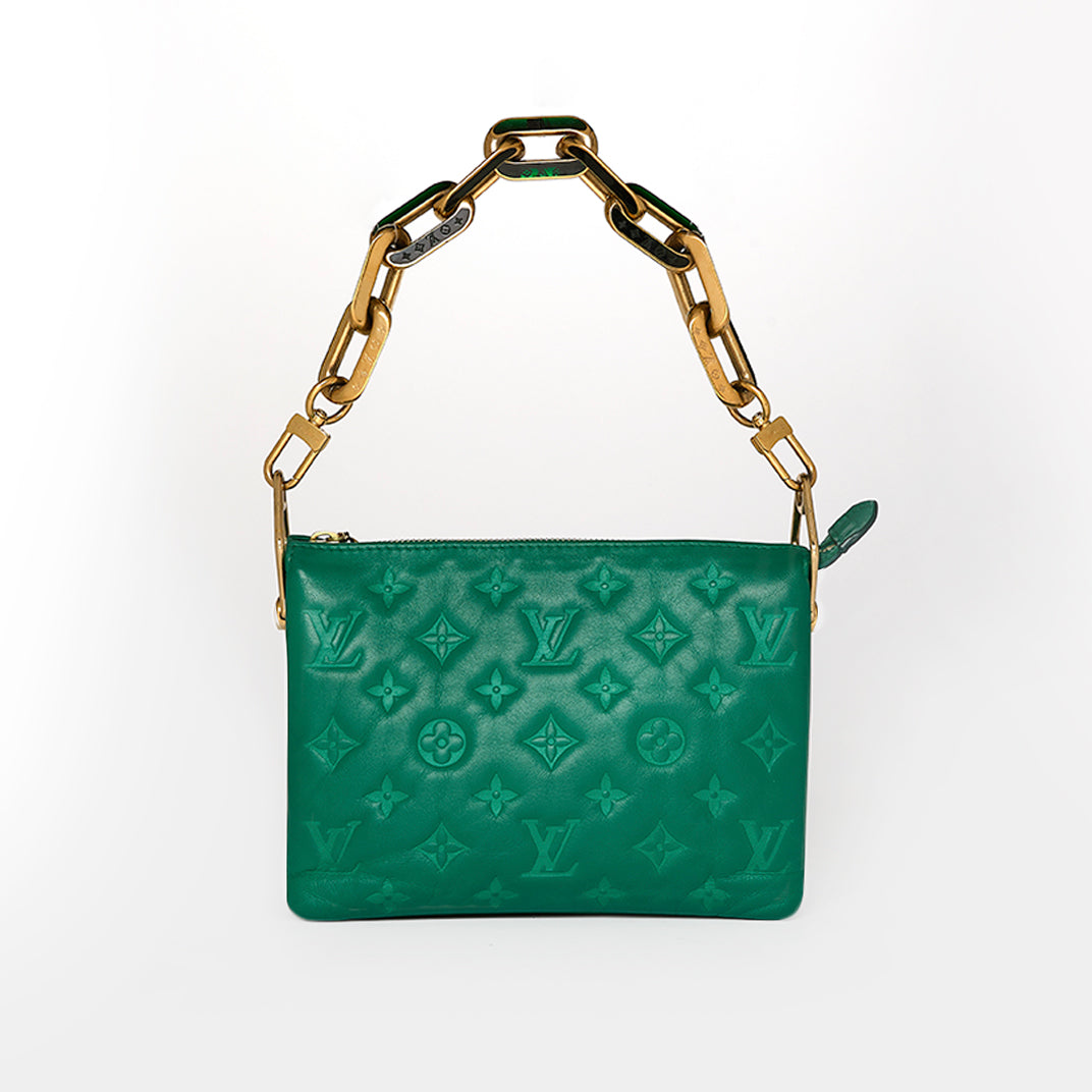 Louis vuitton green monogram bag sale