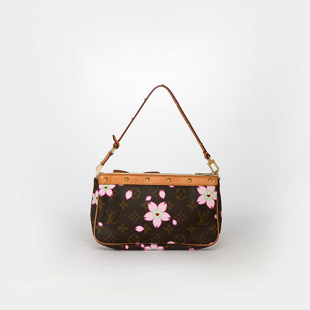 x Takashi Murakami Monogram Cherry Blossom Pochette Accessoires