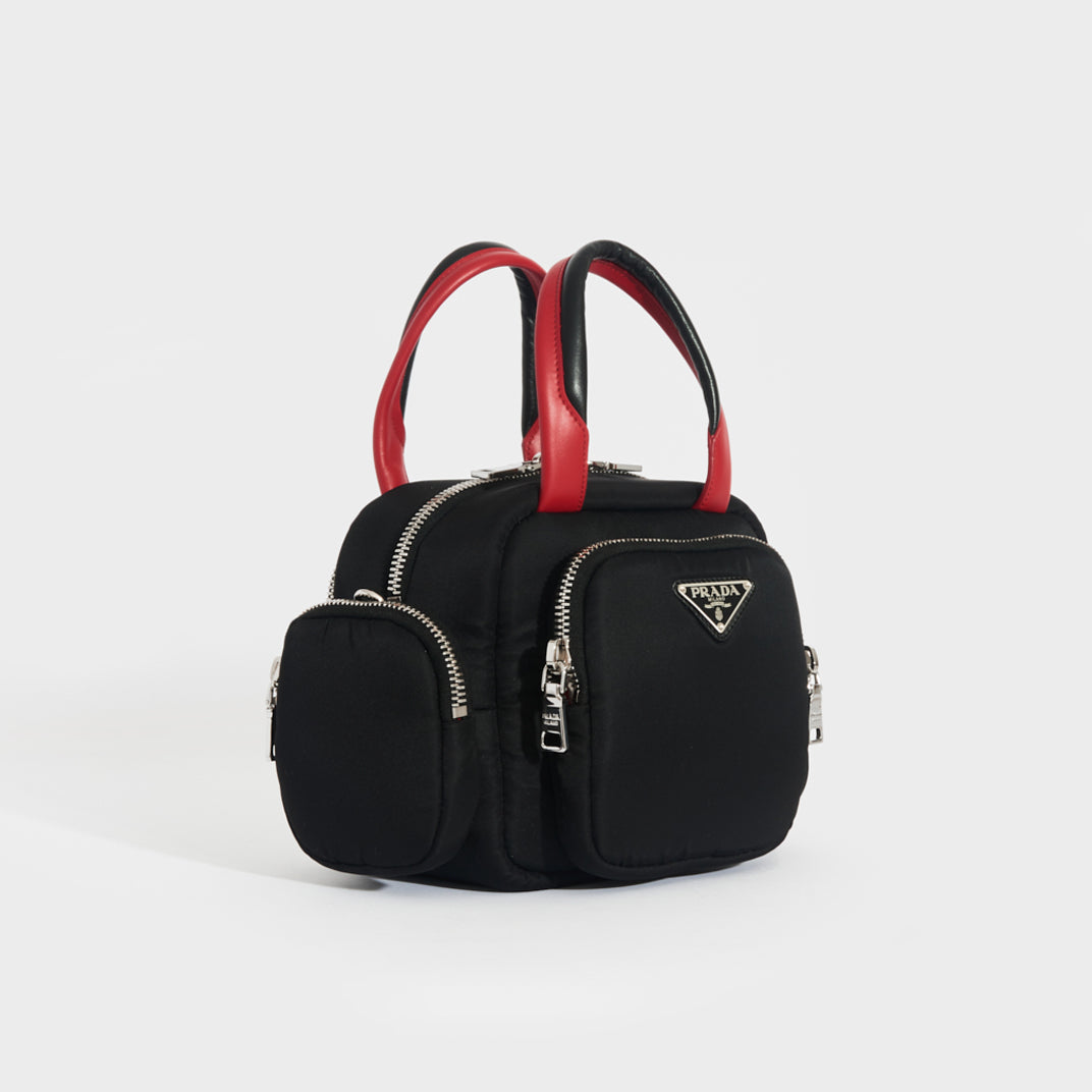 Triangle Nylon Shoulder Bag in Black [ReSale]