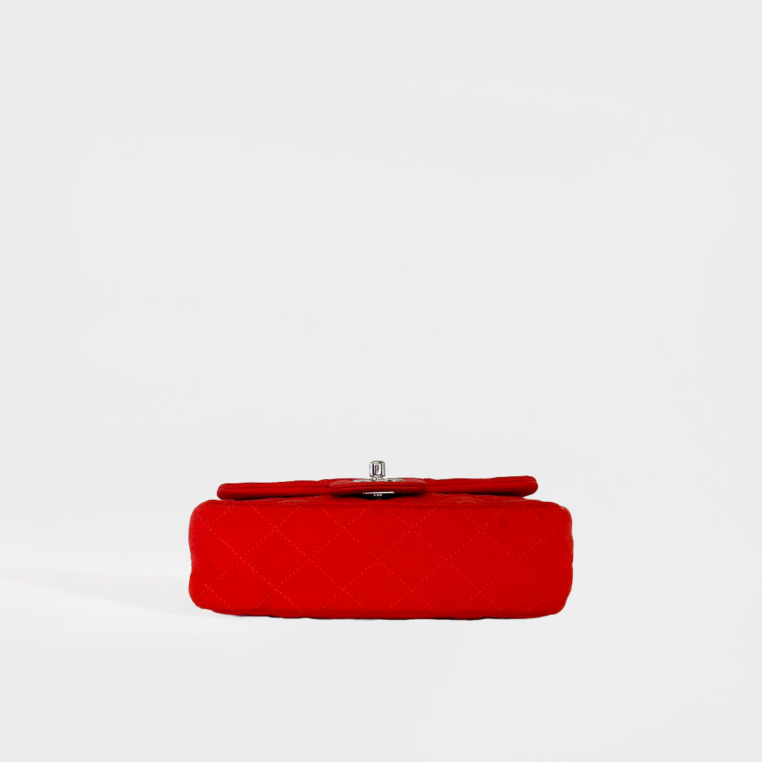 Mini Rectangular Single Flap Shoulder Bag in Red Jersey 2014 [ReSale]