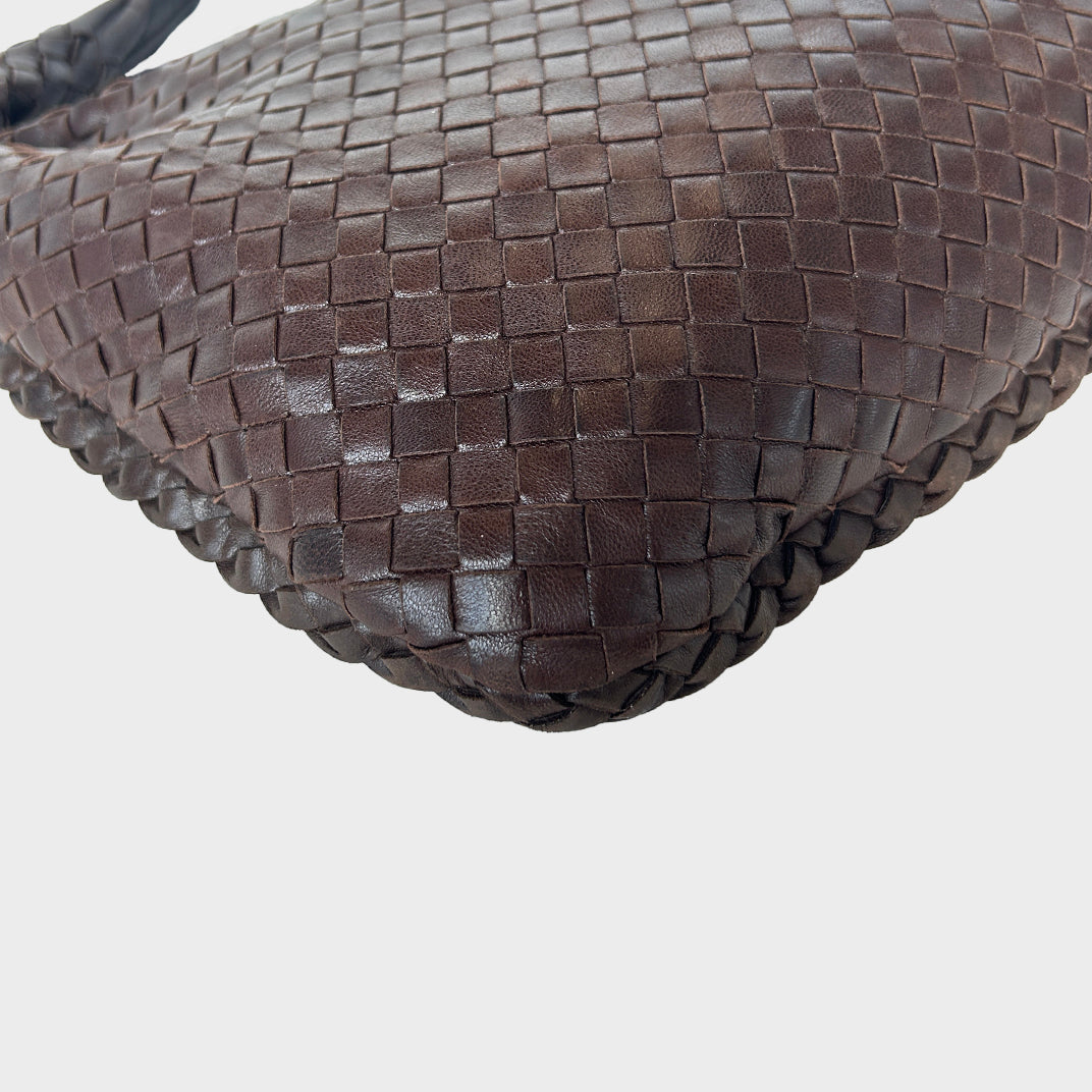 Bottega veneta intrecciato leather shoulder bag best sale