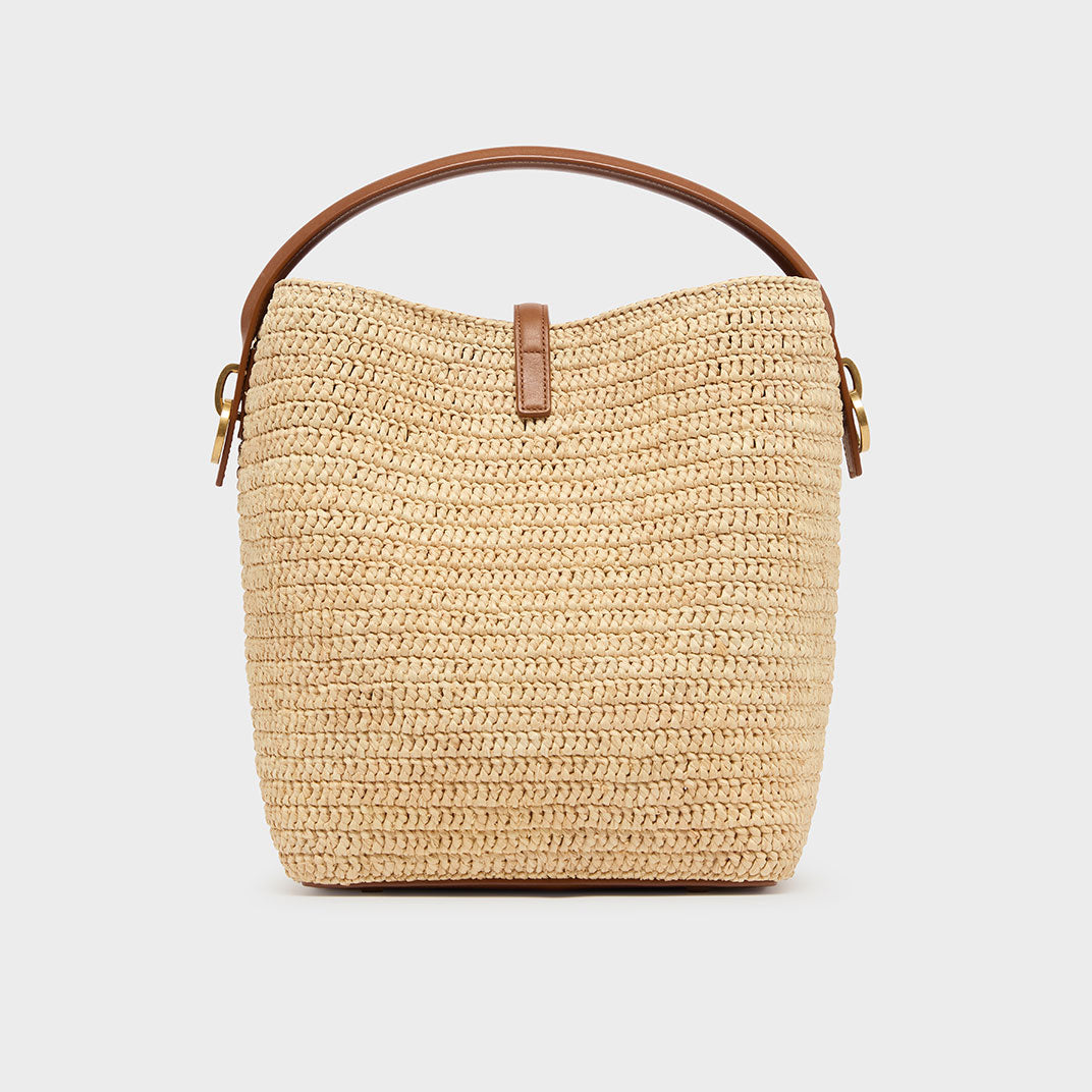 Le 37 Raffia Bucket Bag