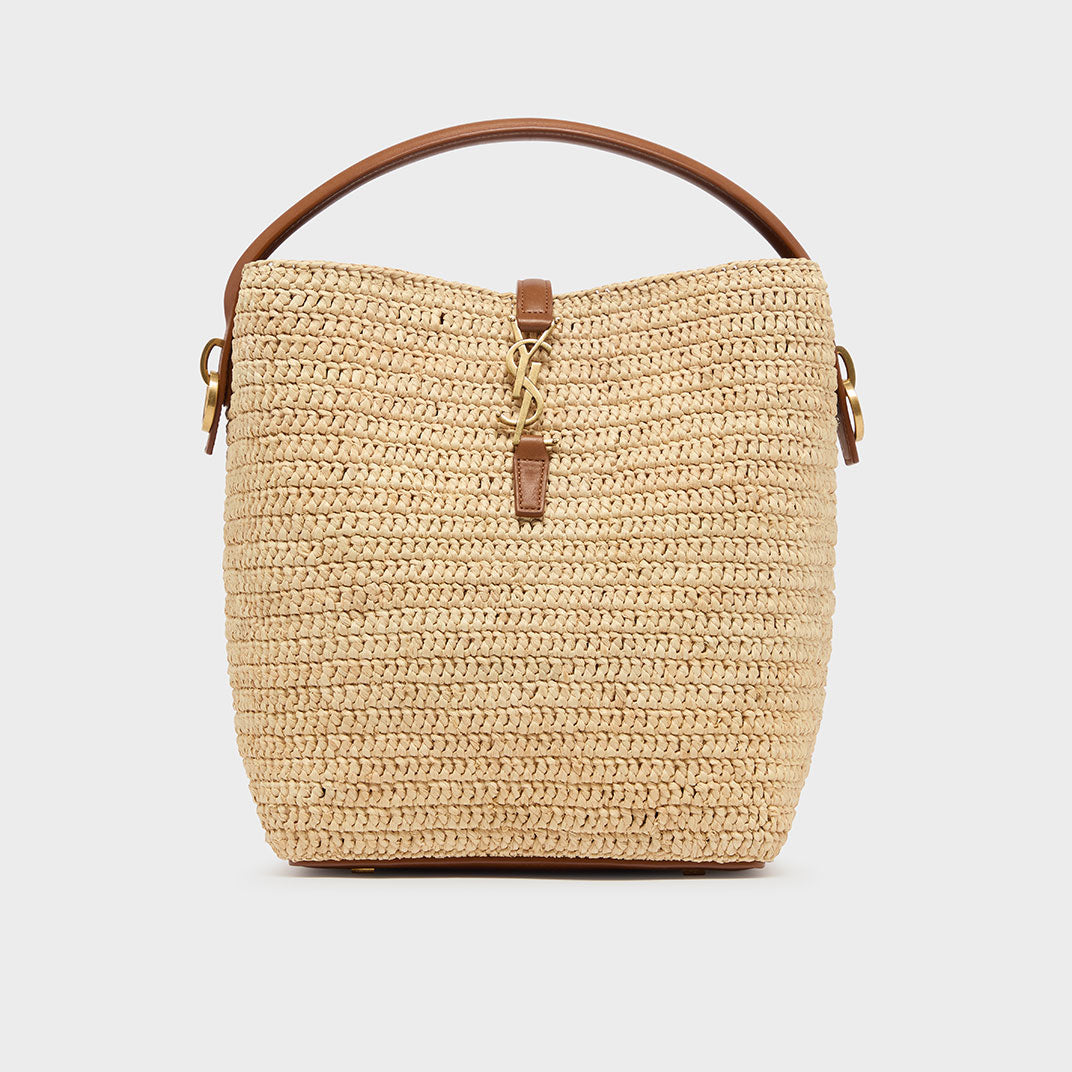 Le 37 Raffia Bucket Bag