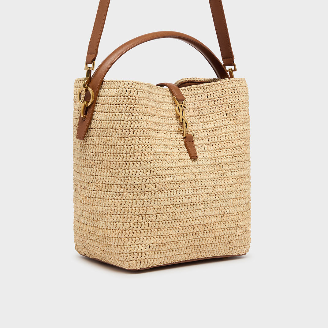 Le 37 Raffia Bucket Bag