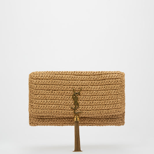 Medium Kate 99 Tassel Bag in Raffia