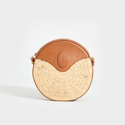 Raffia Round Crossbody Bag