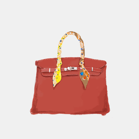 Contrast Stitch Togo Birkin Retourne 35 in Red with Silver Hardware