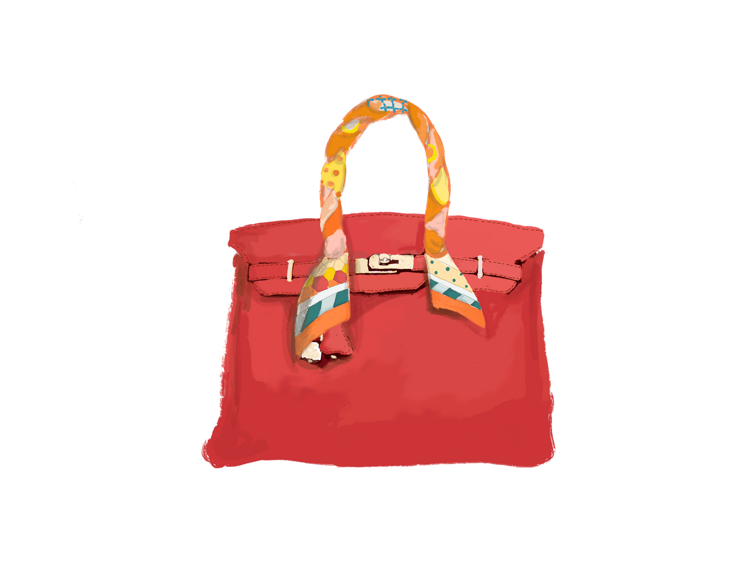 Togo Birkin Retourne 35 in Red with Silver Hardware