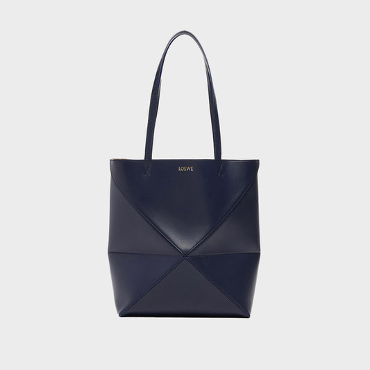 Puzzle Fold Tote in Abyss Blue