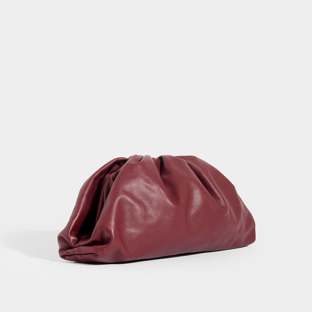 The Pouch Leather Clutch in Burgundy