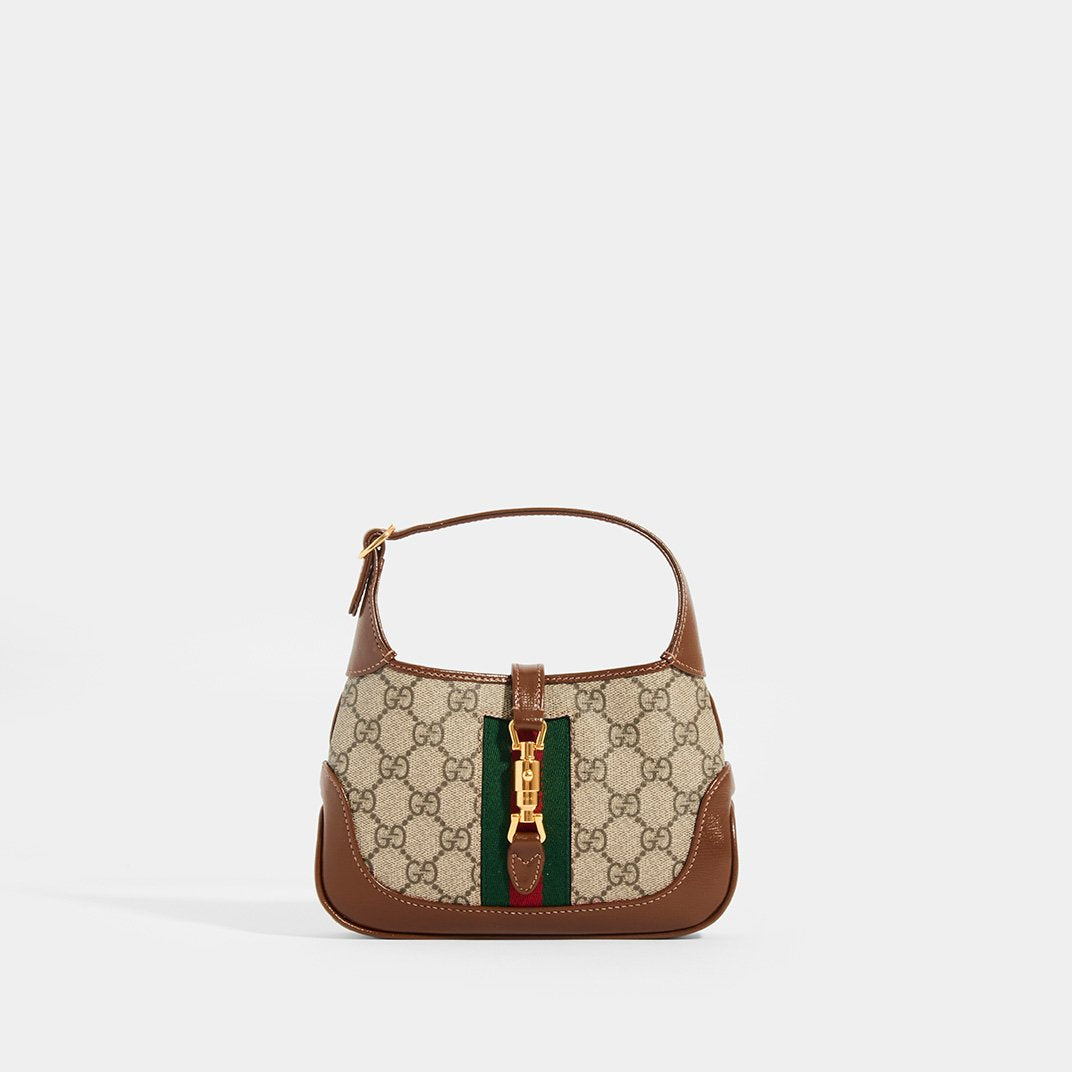 GUCCI 1961 Jackie Bag Vintage GG Canvas and Leather Jackie Bag
