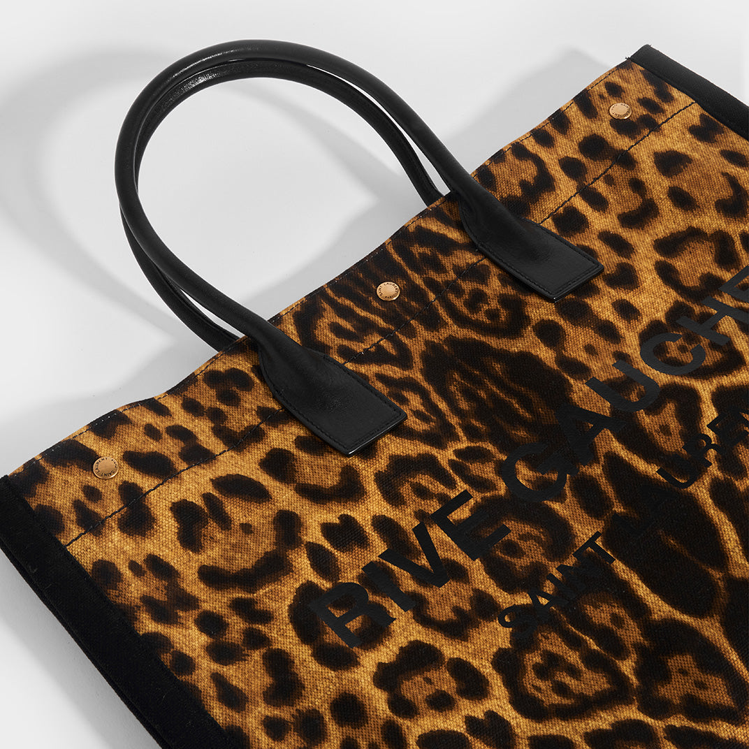 Rive Gauche Tote Bag in Leopard Print