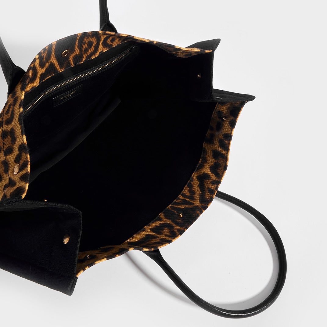 Rive Gauche Tote Bag in Leopard Print [ReSale]