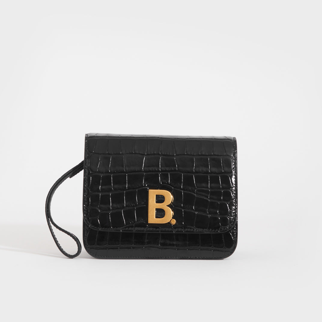 BALENCIAGA B Small Crossbody Bag Black | COCOON