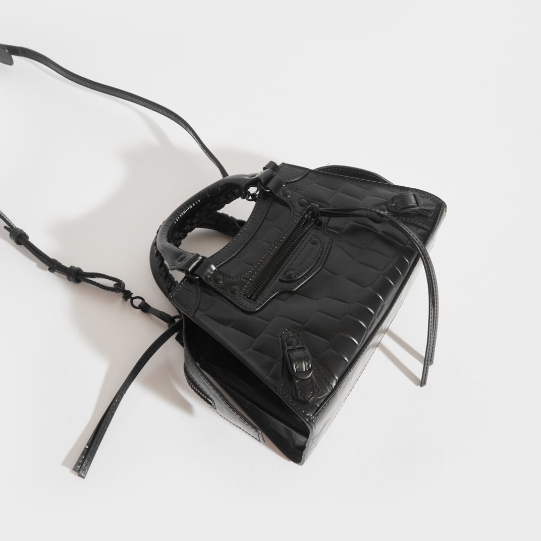 Mini Neo Classic City Croc-effect Leather Bag