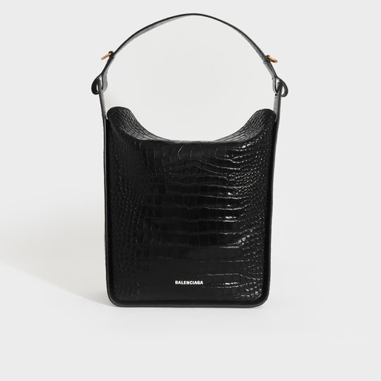 Tool 2.0 North-South Leather Tote in Black