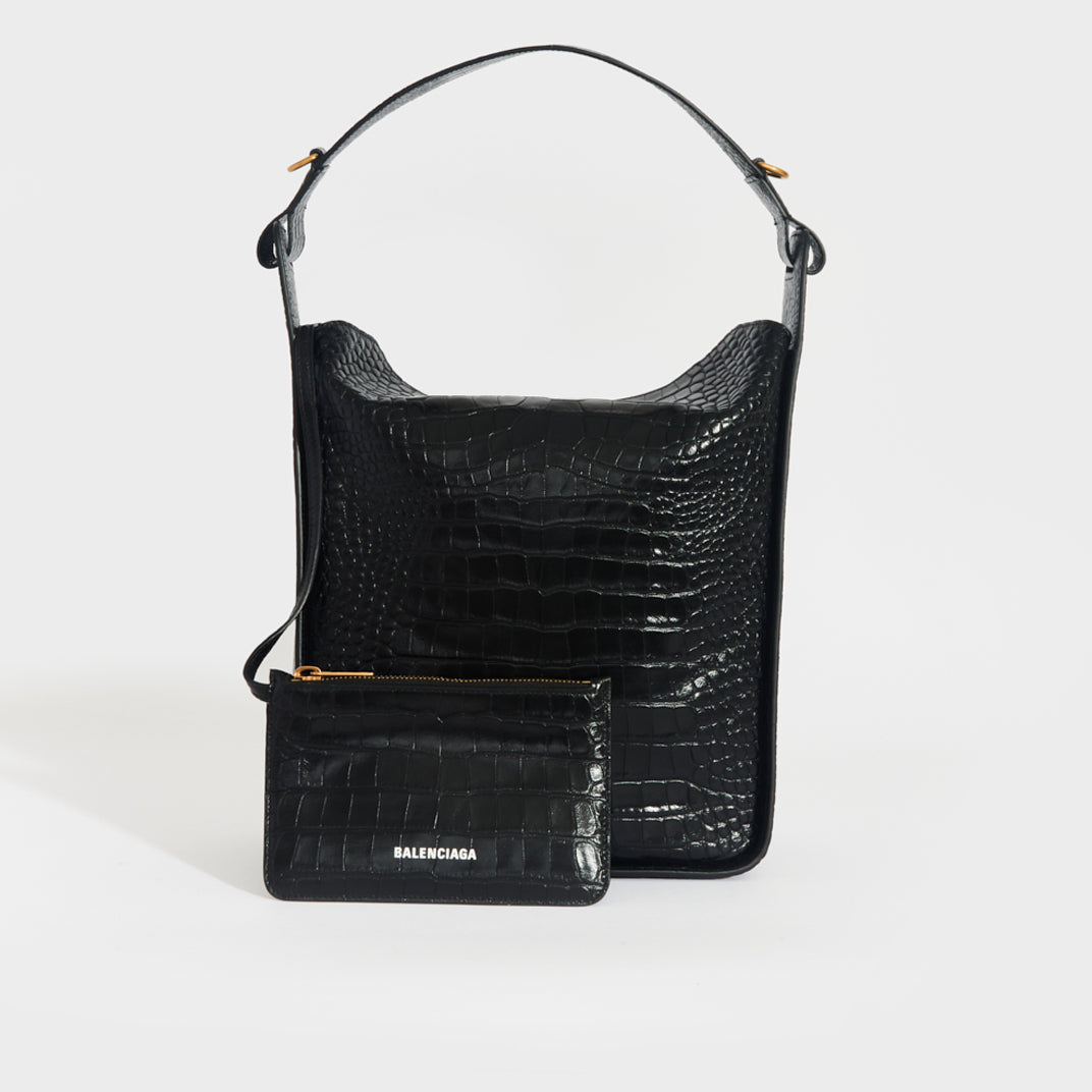 BALENCIAGA Small Everyday Tote in Black Leather | COCOON