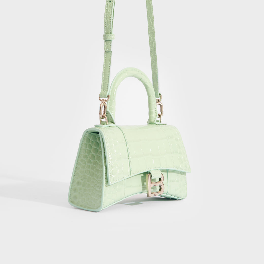 BALENCIAGA XS Hourglass Top Handle Bag – COCOON